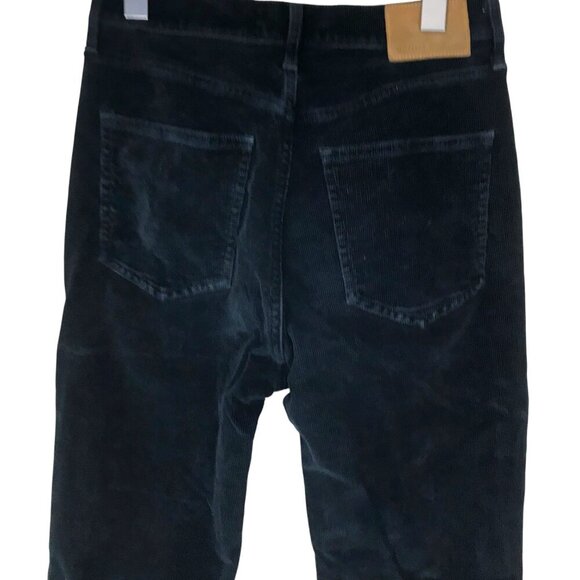 Denim Forum The Marianne  High Rise Flare Navy Blue Corduroy Pants Size 27 - Picture 6 of 8